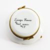 Picture of Limoges Porcelain Chocolate Cream Puff Pastry on Plate with Spoon Trinket Box 