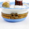 Picture of Limoges France Plate with Wine Bottle, Baguette & Brie Cheese Trinket Box 