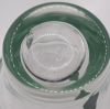 Picture of Annieglass Pair of Green Rimmed & Leaf Votive Candle Holders
