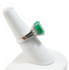 Picture of 14k White Gold Emerald and Diamond Ring
