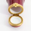 Picture of Limoges Porcelain Yellow Amaryllis Flowers in Purple Pot Trinket Box 