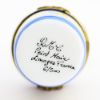 Picture of Limoges Pink Amaryllis in Blue & Yellow Pot Trinket Box