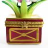 Picture of Limoges Porcelain Potted Pink Roses Trinket Box