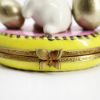 Picture of Limoges Porcelain White Easter Bunny with Pair of Silver Eggs Trinket Box