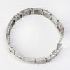 Picture of Art Deco 14k White Gold Filigree Diamond and Sapphire Bezel Set Bracelet
