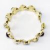 Picture of 18k Yellow Gold and Multi-Gemstone Carved Moon Bracelet