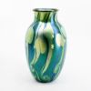 Picture of Signed 1978 Orient & Flume Iridescent Art Glass Lily Pad Vase, Numbered 186