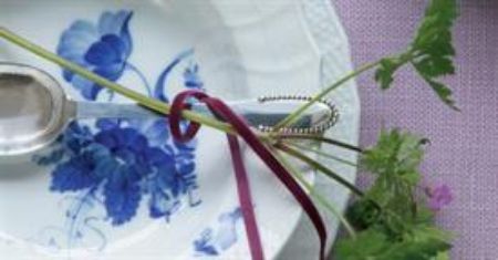 Picture for pattern Blue Flower, Curved